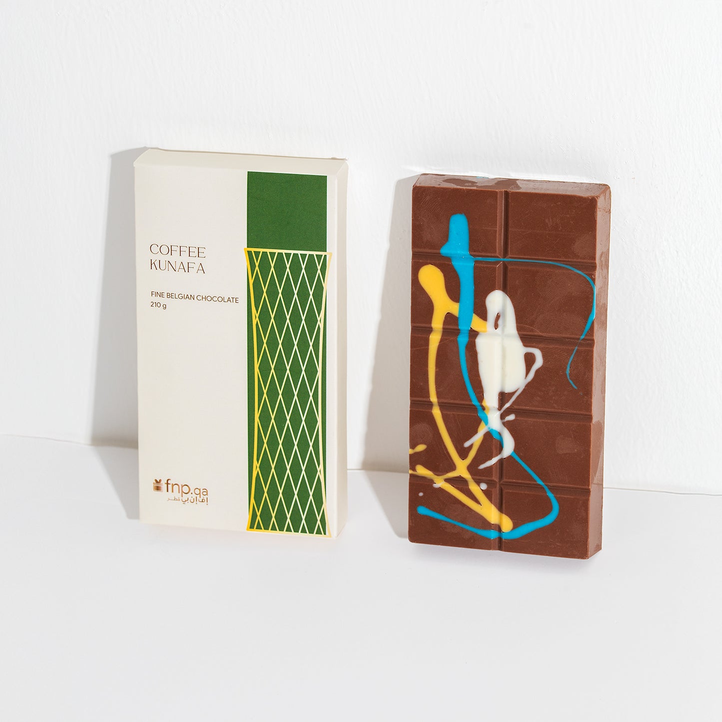 Indulgent Coffee Kunafa Belgian Chocolate Bar - 210g