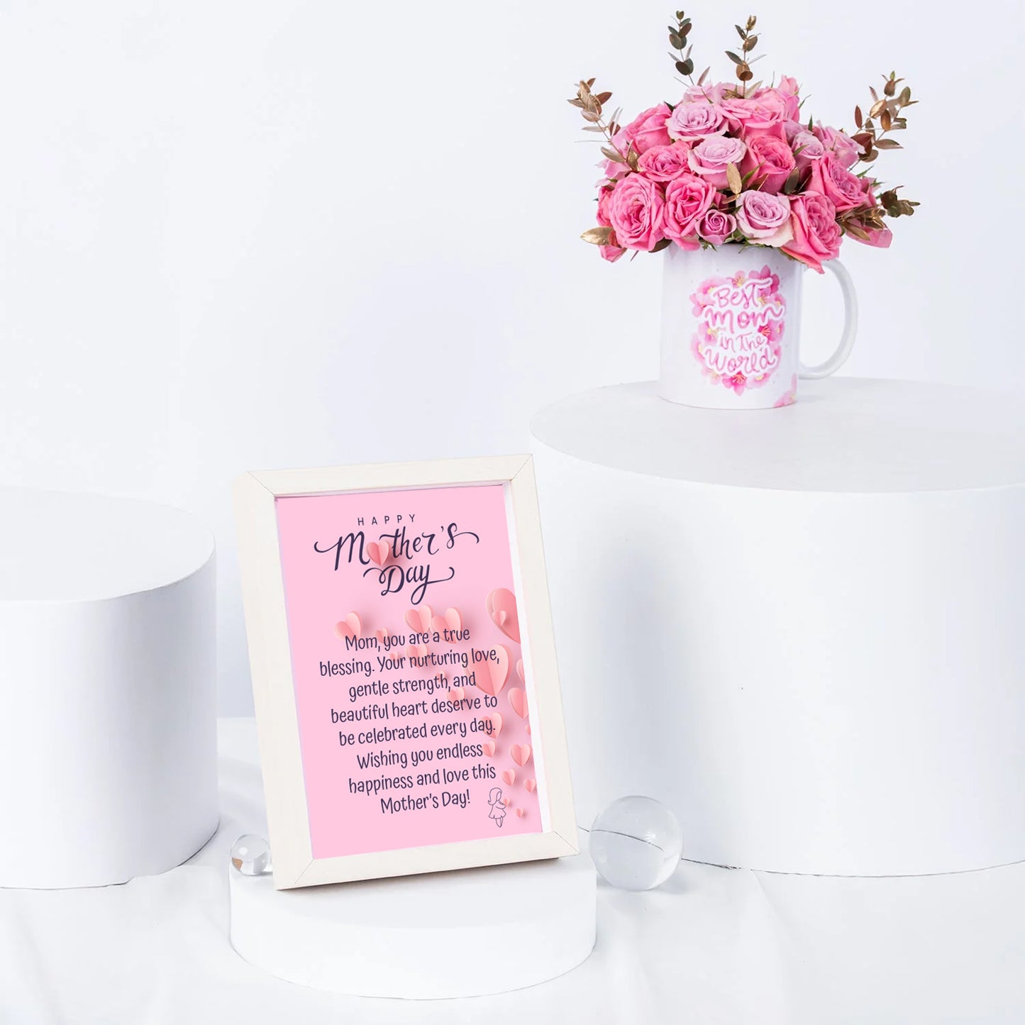 Blushing Love Combo: A Heartfelt Mother's Day Gift Set