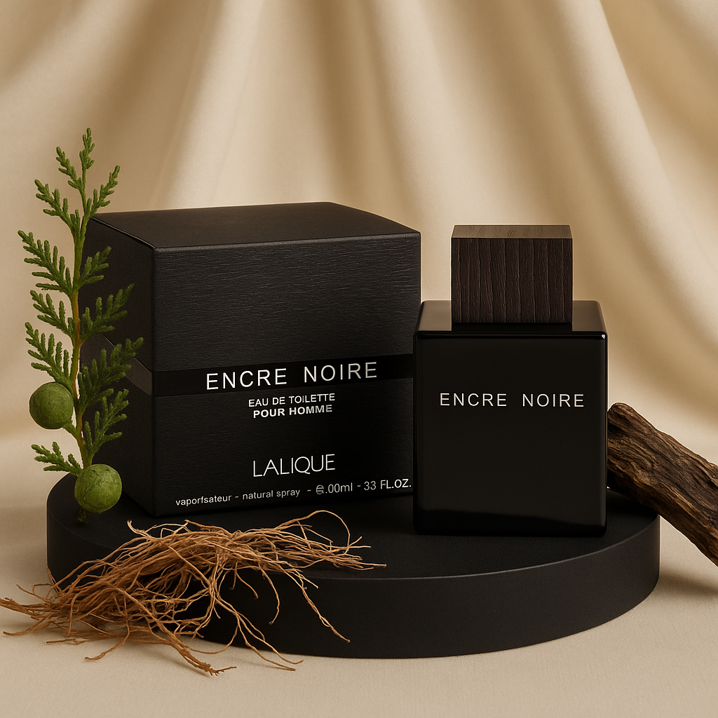 Lalique Encre Noire 100 ml Eau de Toilette for Men - Woody Aromatic Fragrance