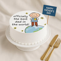 Officially the Best Dad in the World Cake - Perfect for Father's Day