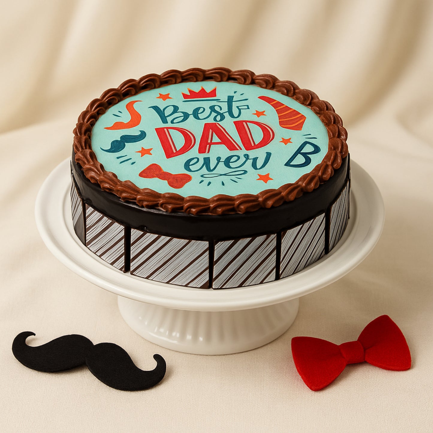 Delicious 'Best Dad Ever' Chocolate Cake - Perfect for Father's Day