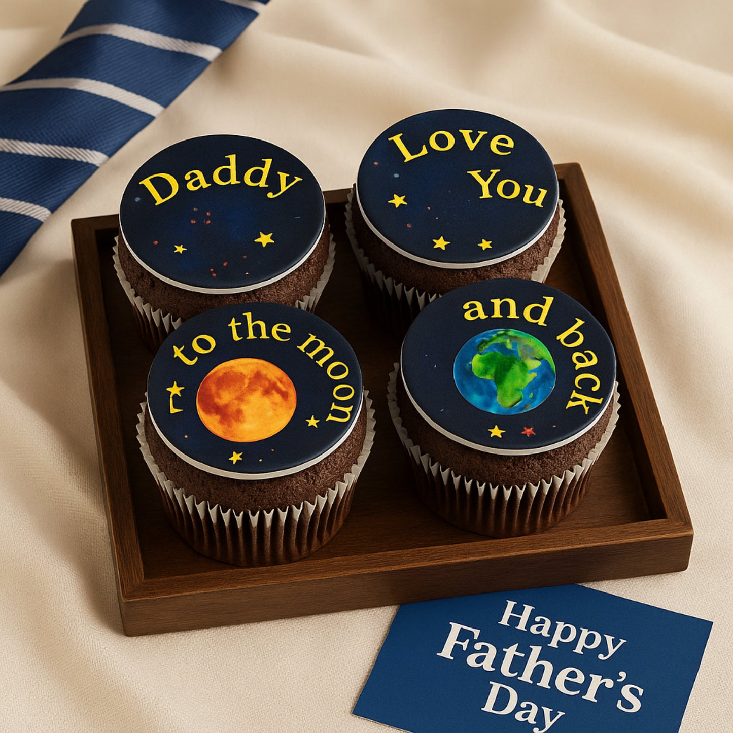Out of This World Father's Day Cupcakes - Red Velvet Delight