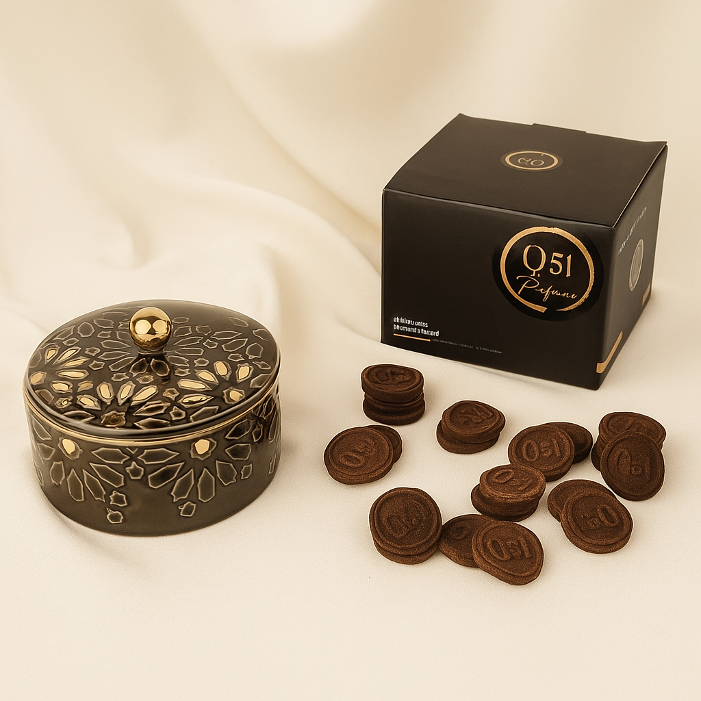 Luxurious Black Bukhor Leather Mood Incense - 20 Pieces