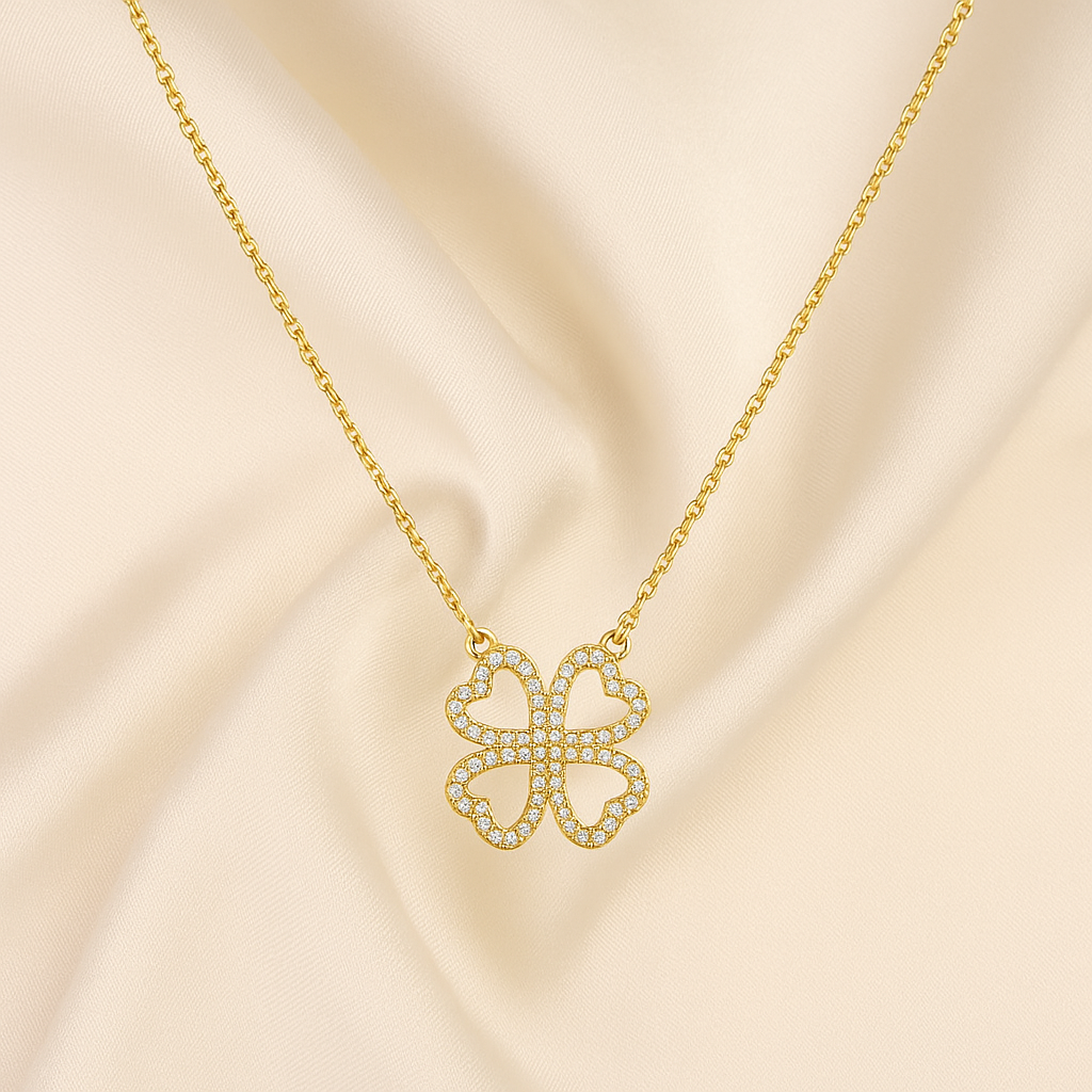 Clover Pendant Gold-Plated Necklace
