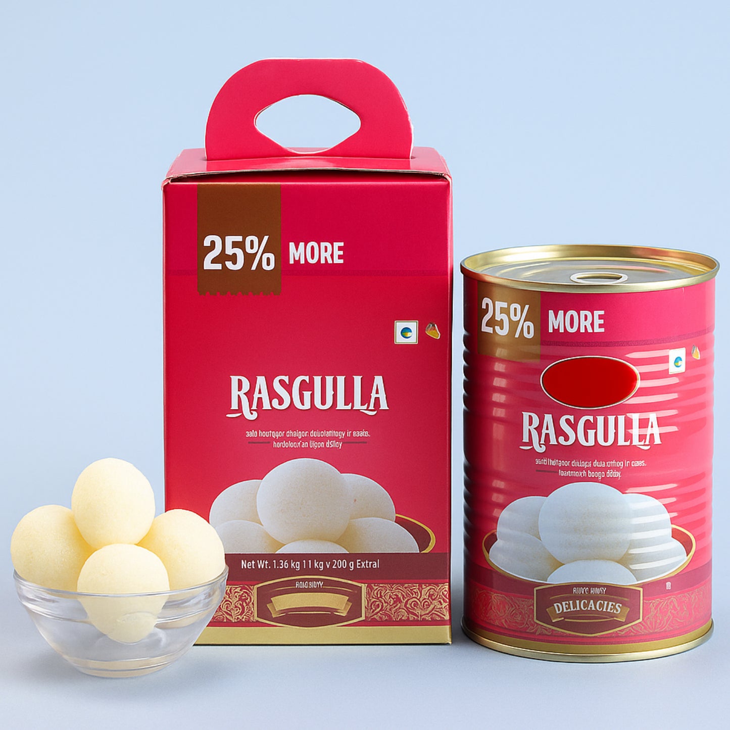 1 Kg Rasgulla Tin Pack
