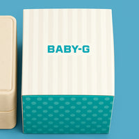 سلة هدايا أنيقة مع ساعة كاسيو بيبي-جي النسائية التناظرية الرقمية