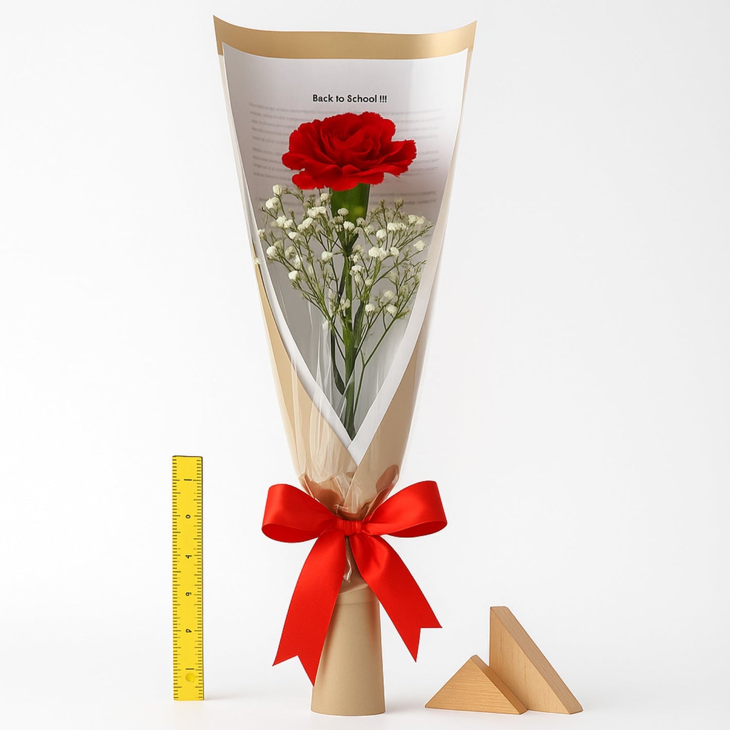 Simple Gesture Red Carnation Bouquet