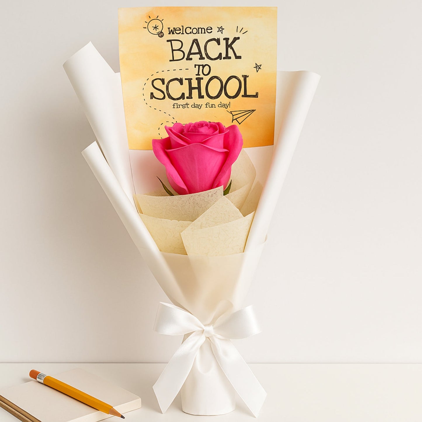 Welcome Back to School Pink Rose Bouquet