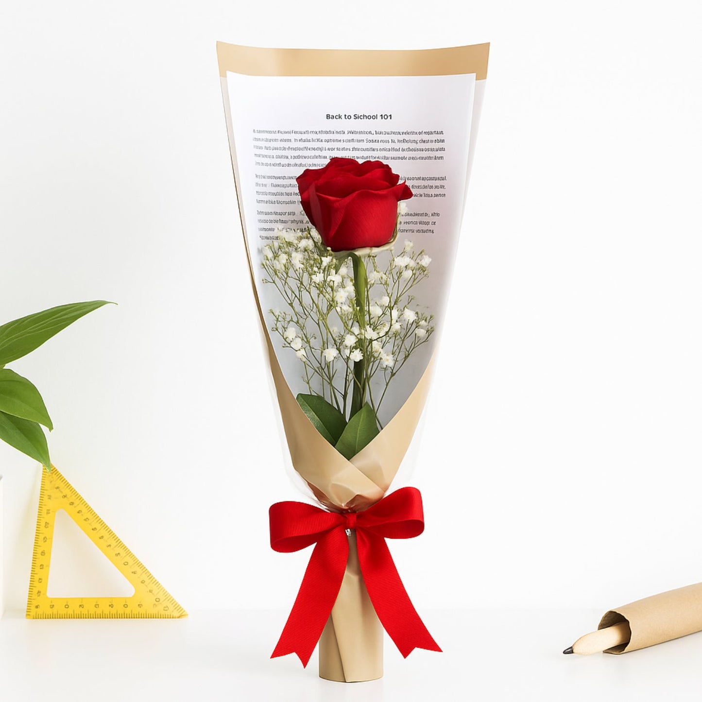 Elegant Single Rose Arrangement