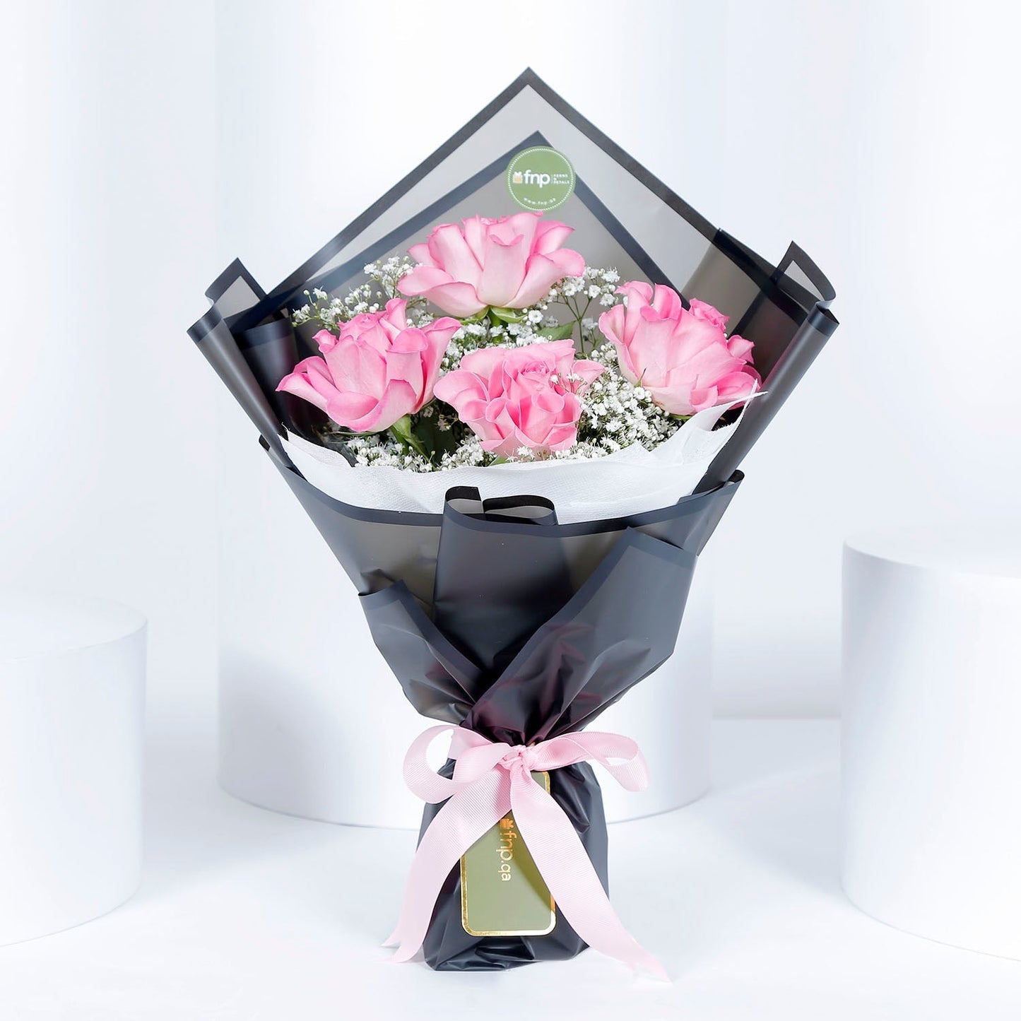 4 Pink Rose Bouquet