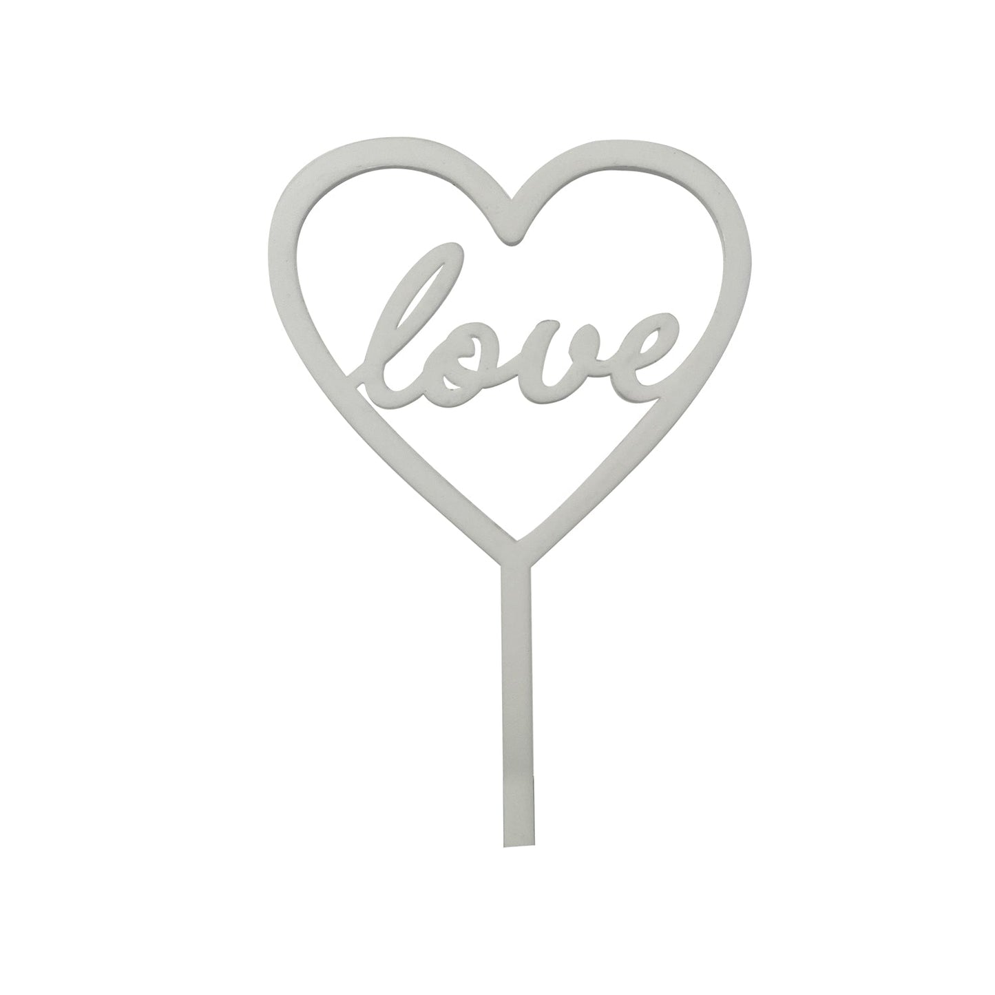 Silver Love Topper