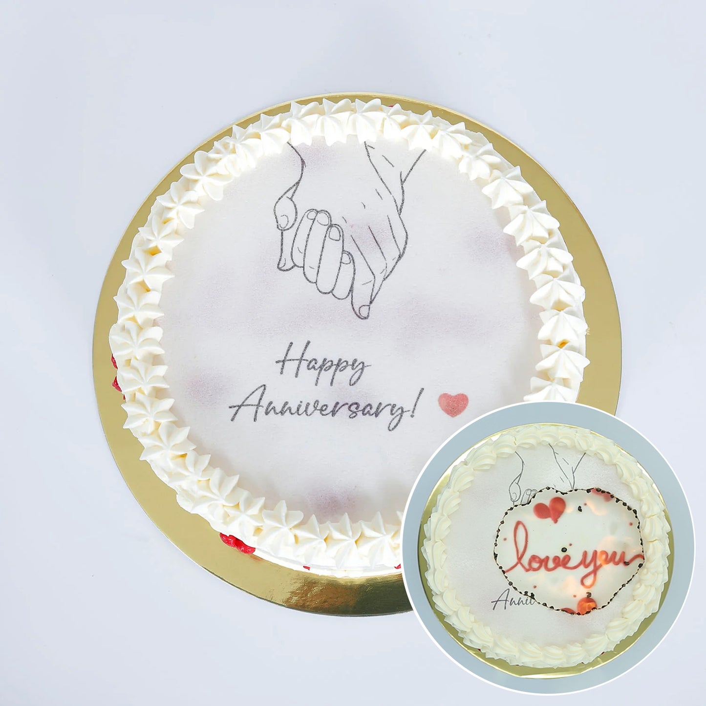 Happiness Loaded Red Velvet Anniversary Candle Cake - Celebrate Love