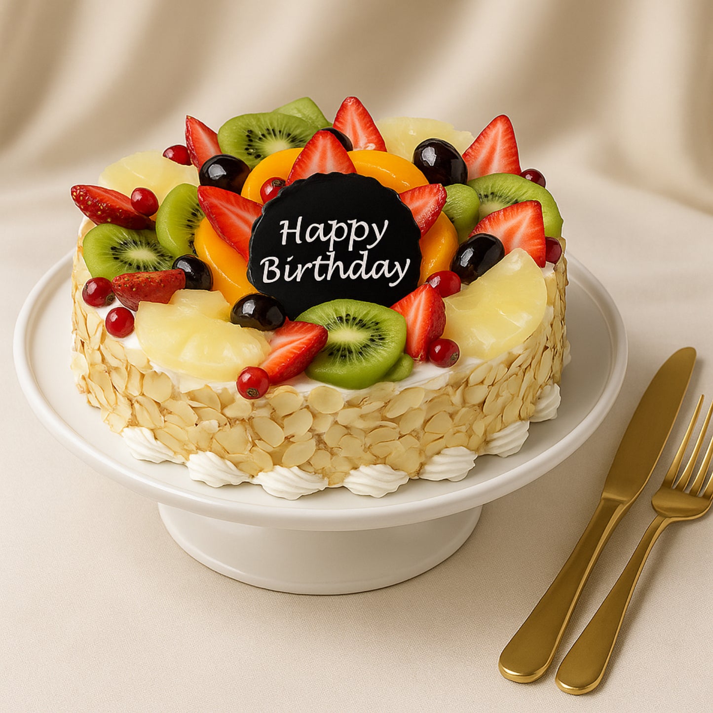 Delicious Birthday Fruit Cake