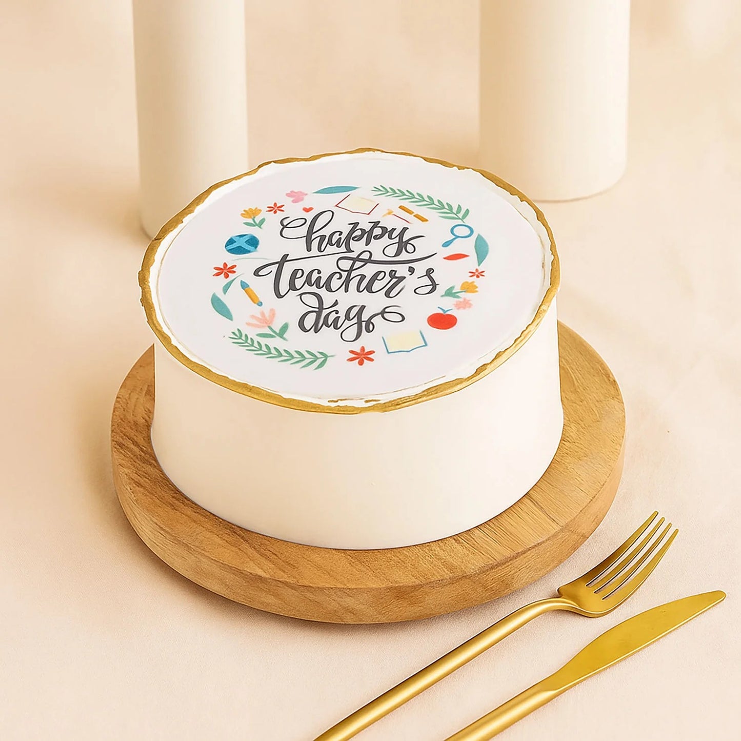 Delicious Happy Teacher's Day Cake - 500g Celebration Delight