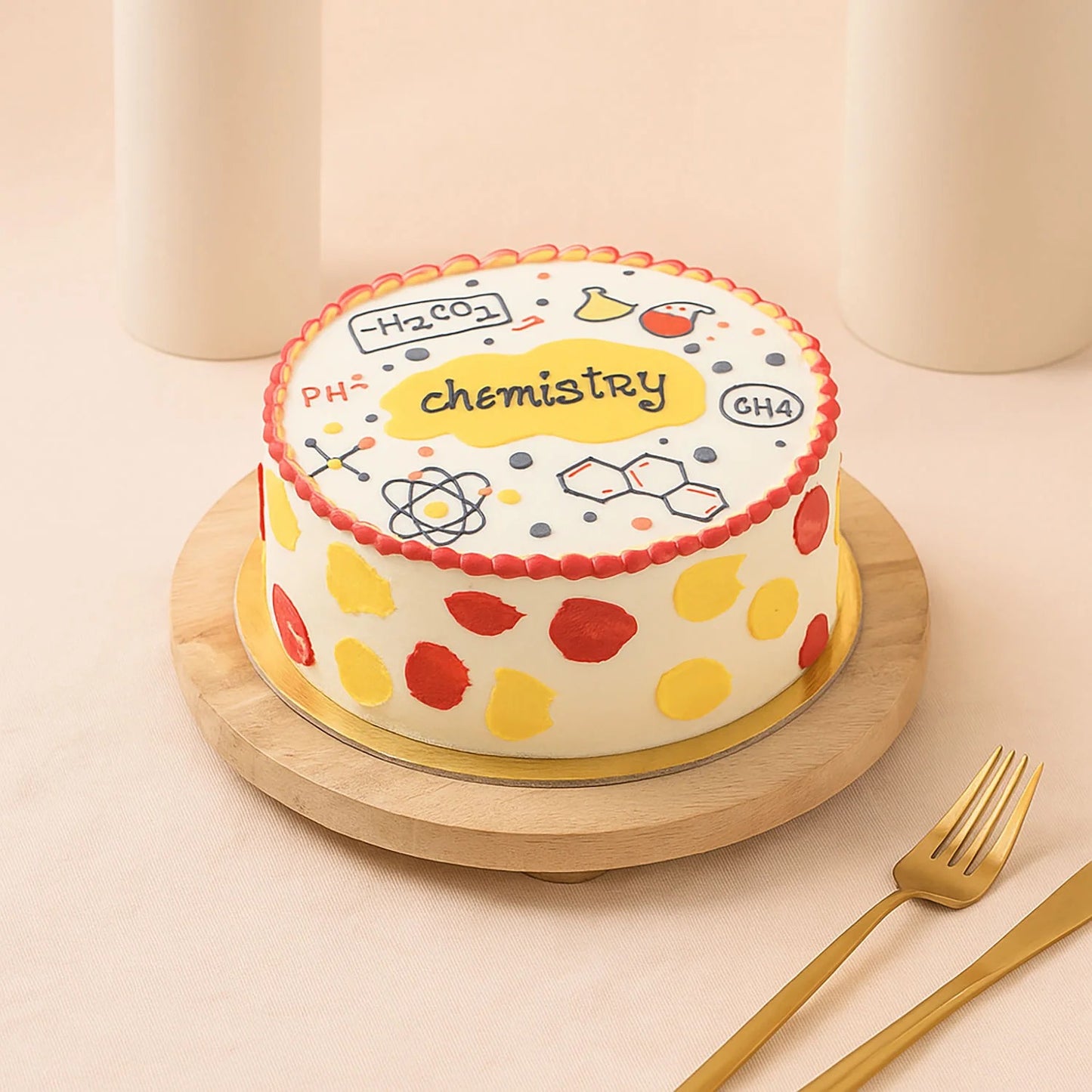 Creative Chemistry Class Red Velvet Cake - Half Kg Delight