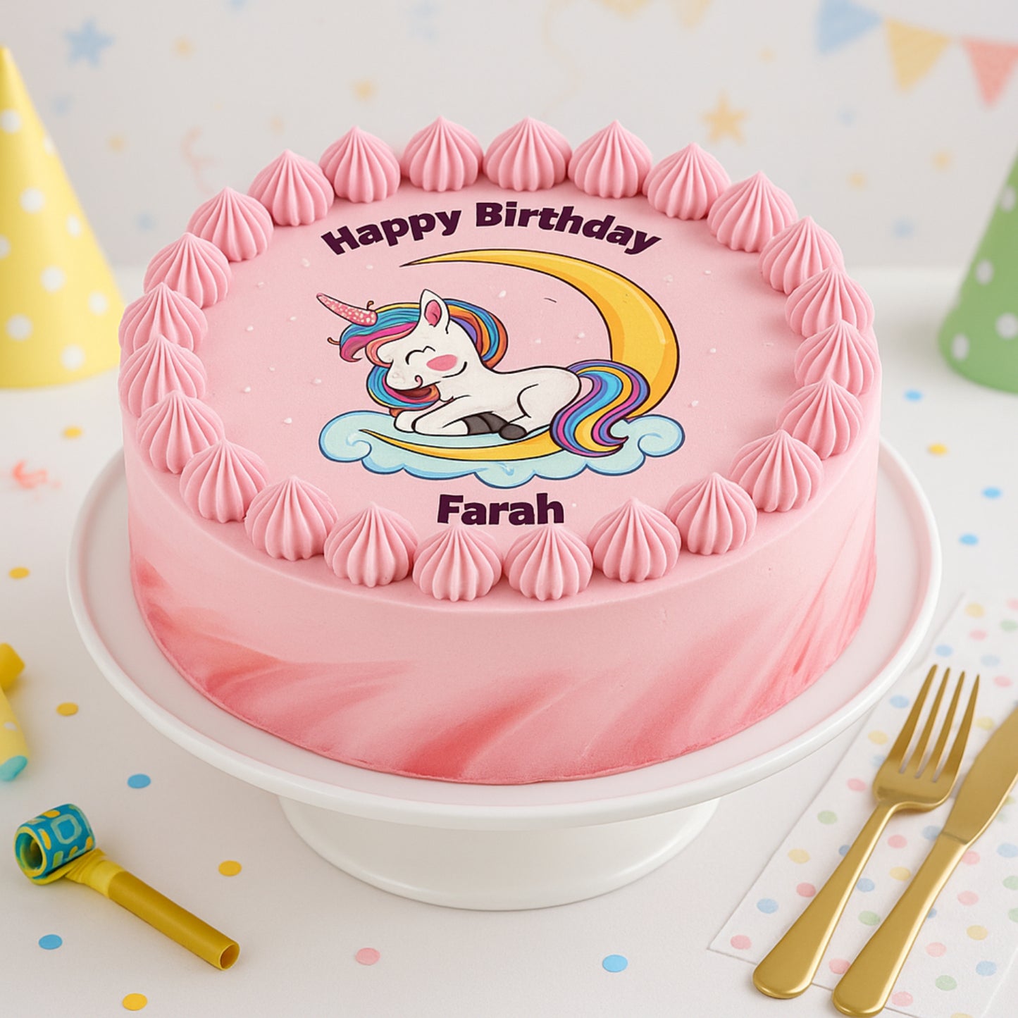 Enchanting Unicorn Birthday Cake - Perfect Red Velvet Delight