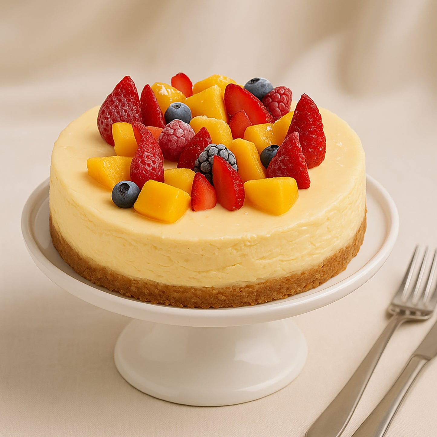 Exquisite Cherry Burst Delicacy Cheesecake - A Symphony of Flavors