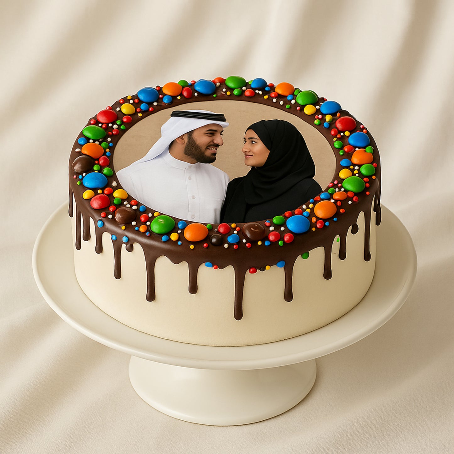 كيكة الصورة بالشوكولاتة وM&M's - مثالية للمناسبات الخاصة