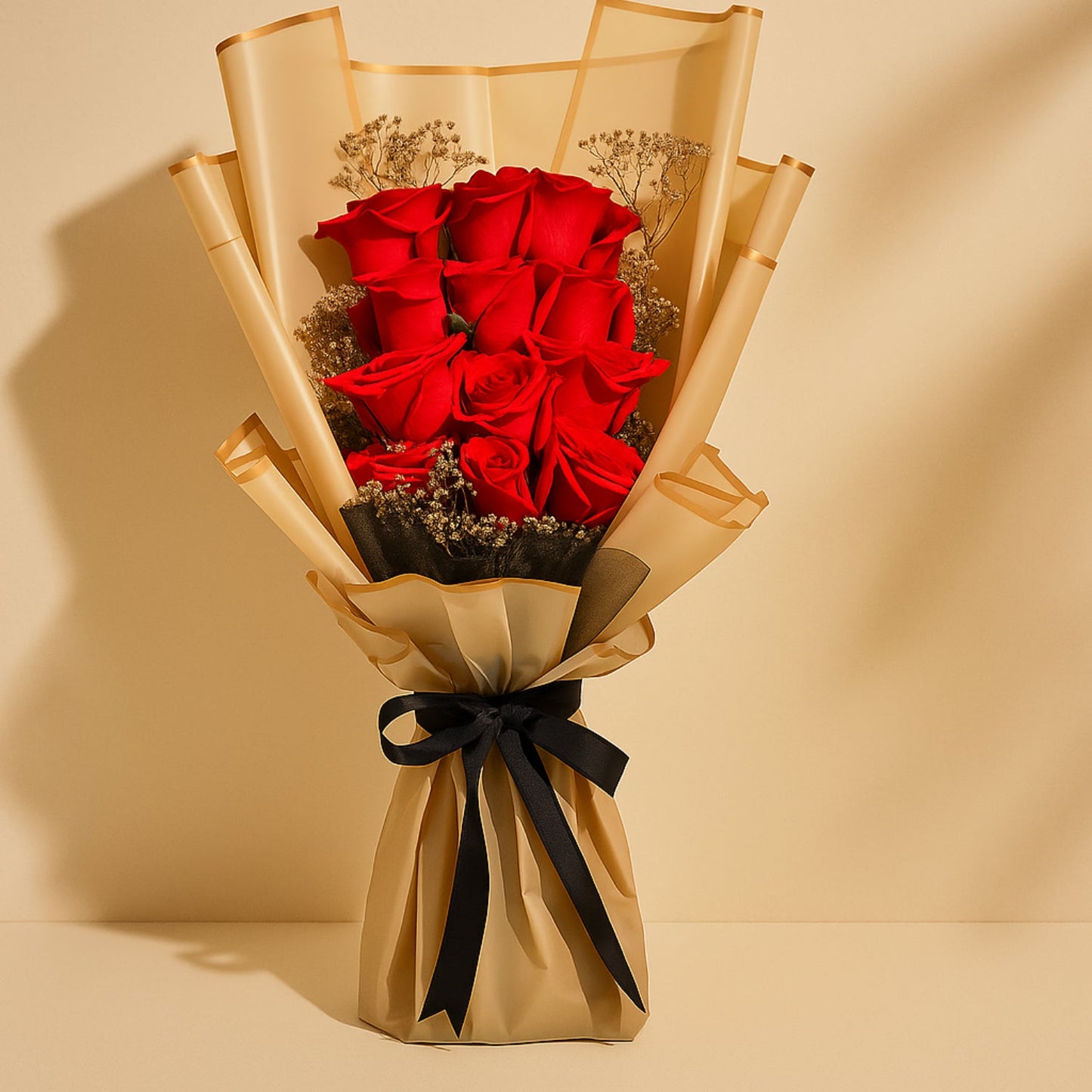 Elegant Romance: Classic Red Roses Bouquet