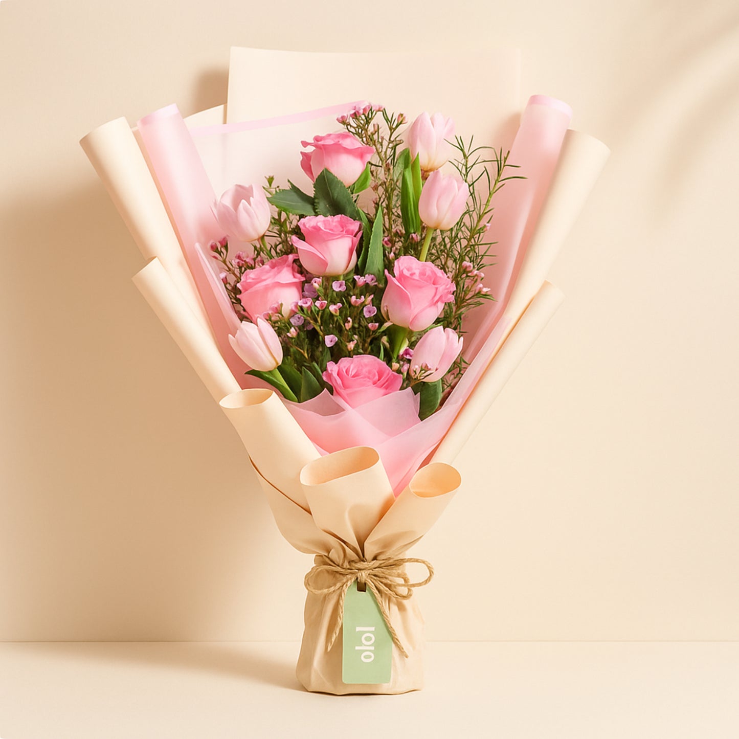 Blushing Rose & Tulip Delight