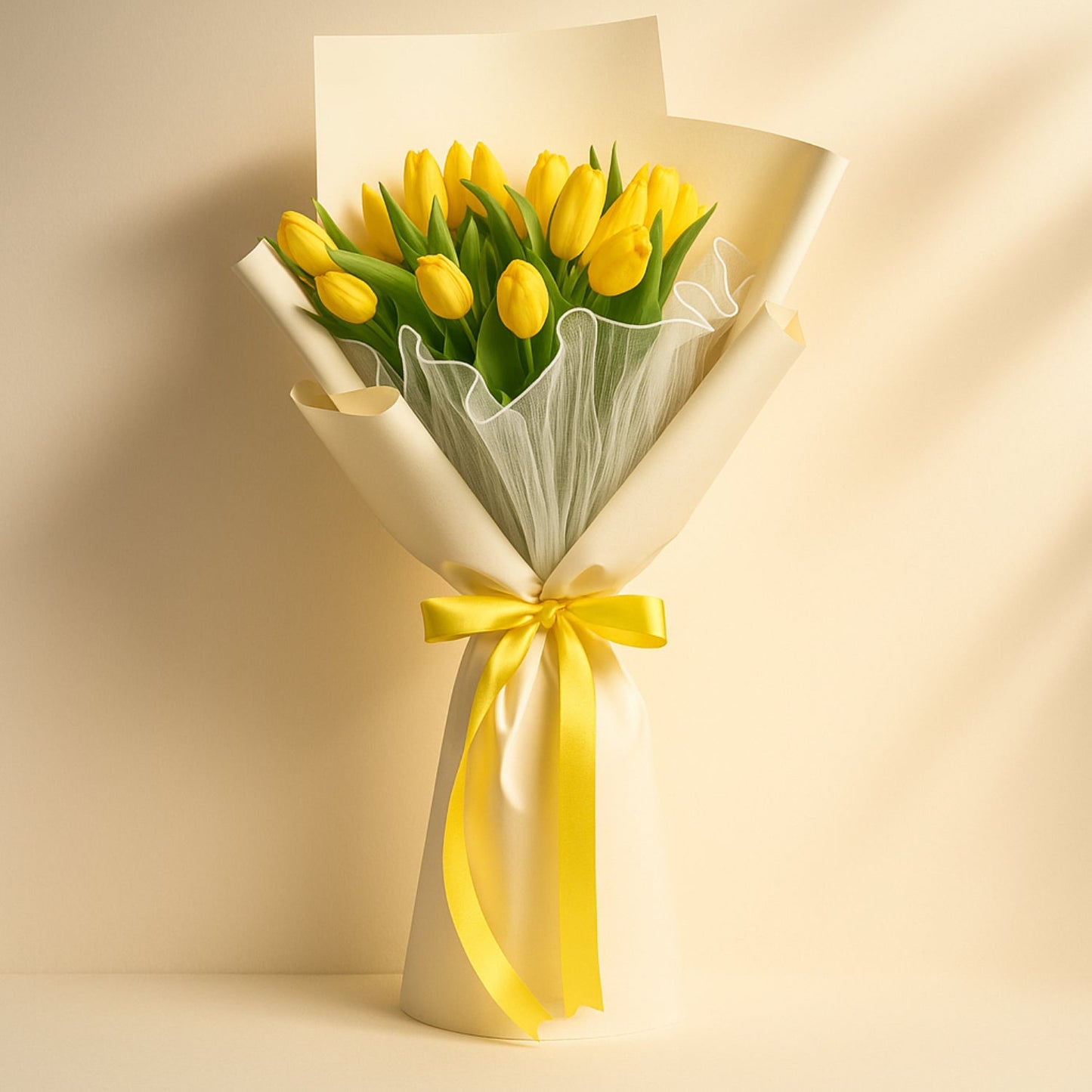 Sun-Kissed Yellow Tulip Bouquet - Elegant Floral Gift