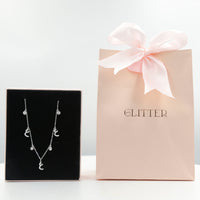 Elegant Sterling Silver Necklace with Arabic Letter ع - By Glitter