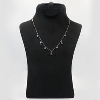 Elegant Sterling Silver Necklace with Arabic Letter ع - By Glitter