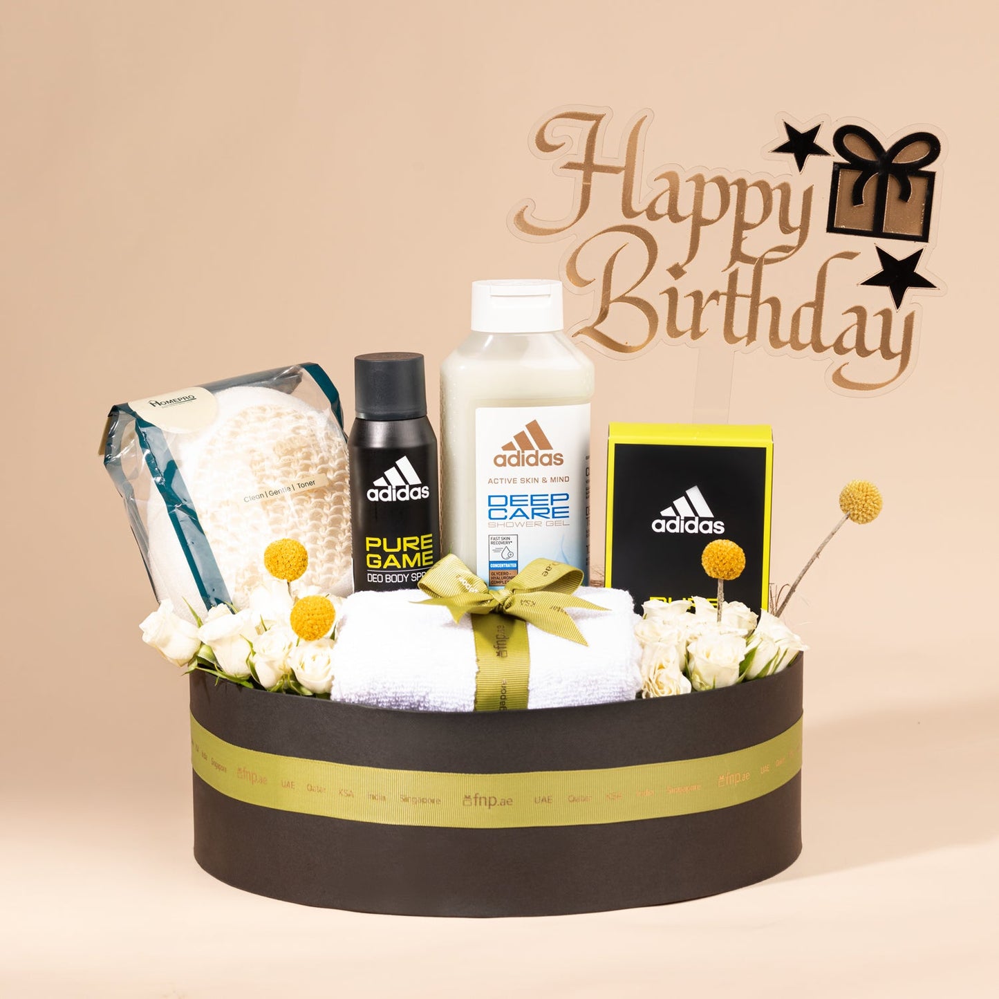 Adidas Birthday Luxury Grooming & Floral Gift Box