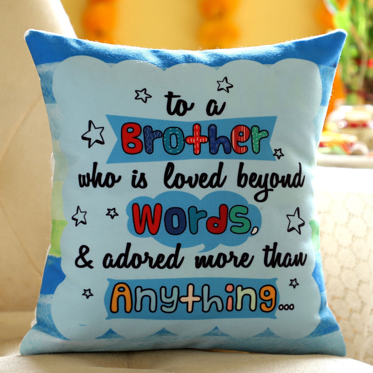 Heartfelt Brother Cushion - Perfect Gift for Loved Brothers