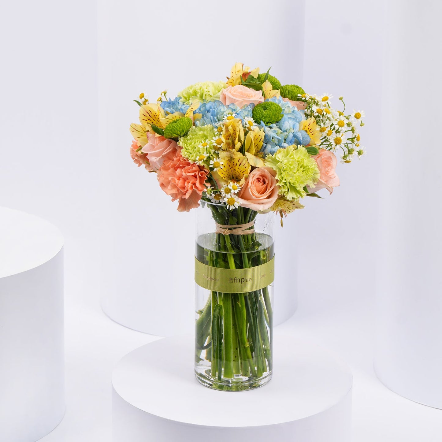 Elegant Mixed Color Flower Vase Arrangement