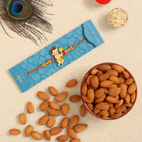 Charming Bal Hanuman Kids Rakhi with Nutritious Almonds Gift Set