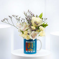 كوب زهور أفضل أب على الإطلاق - هدية مثالية ليوم الأب