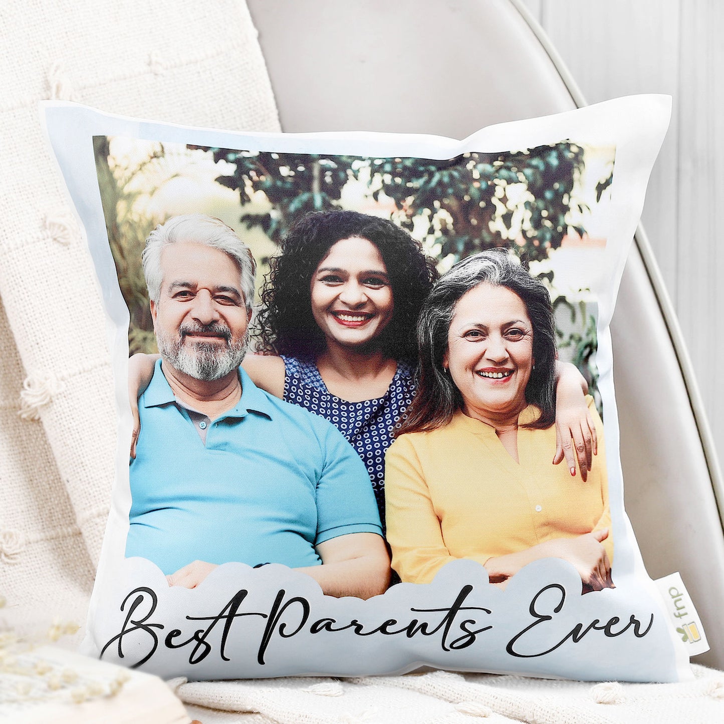 Personalized 'Best Parents Ever' Keepsake Cushion - Custom Photo Gift