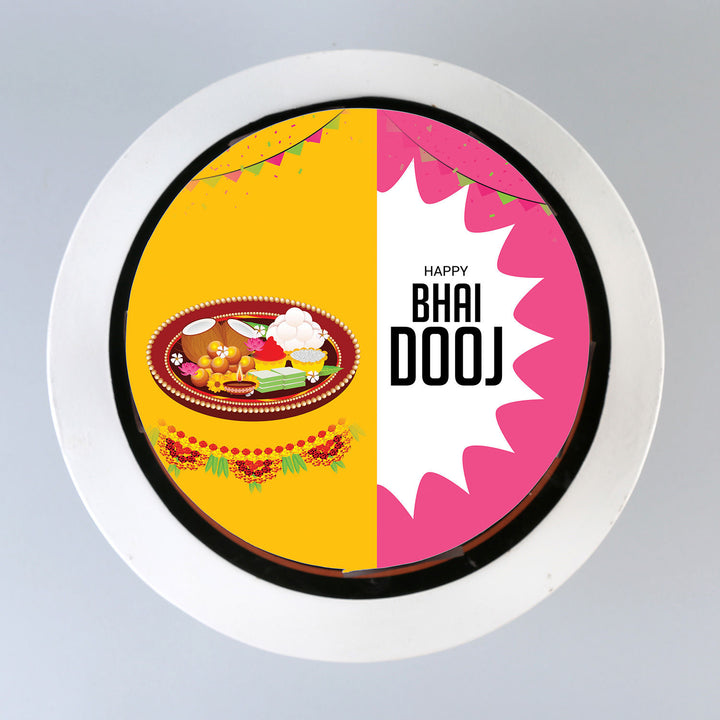 Delicious Bhai Dooj Chocolate Cream Cake - Half Kg