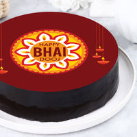Delicious Bhai Dooj Chocolate Cream Cake - Half Kg