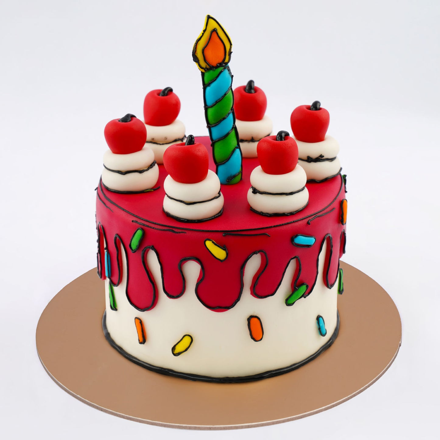 Birthday Theme Candle Cake