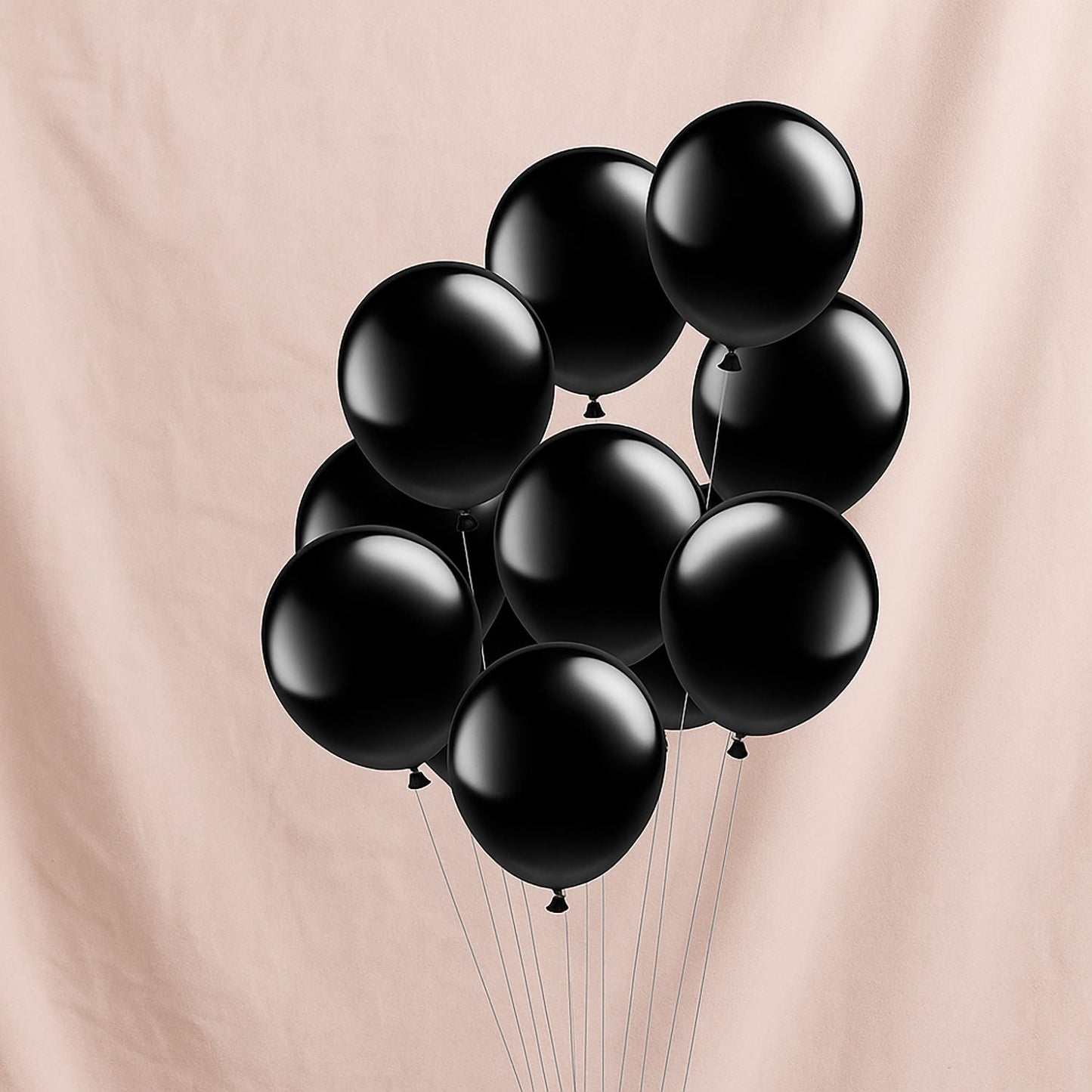 Elegant Black Latex Balloons - Pack of 10 for Stylish Celebrations