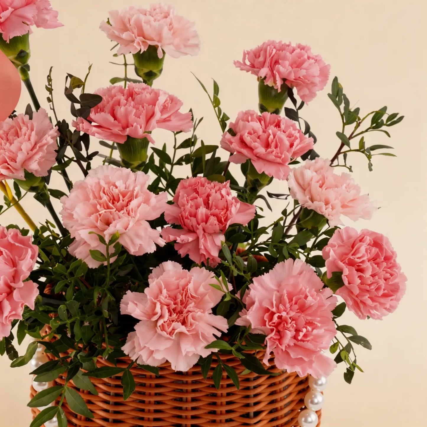Charming Pink Blossom Basket