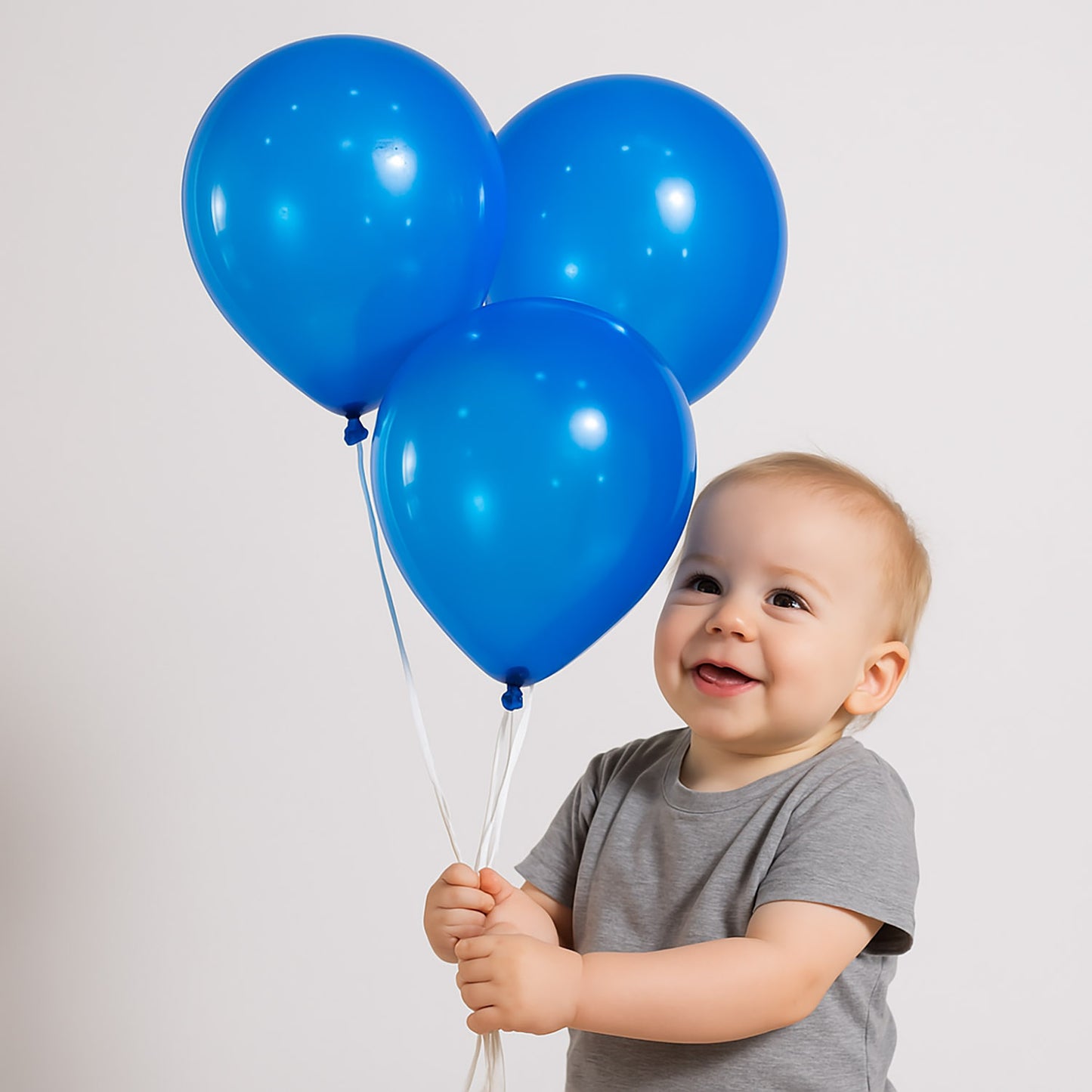 Vibrant Blue Latex Balloons - Set of 3 for Celebrations
