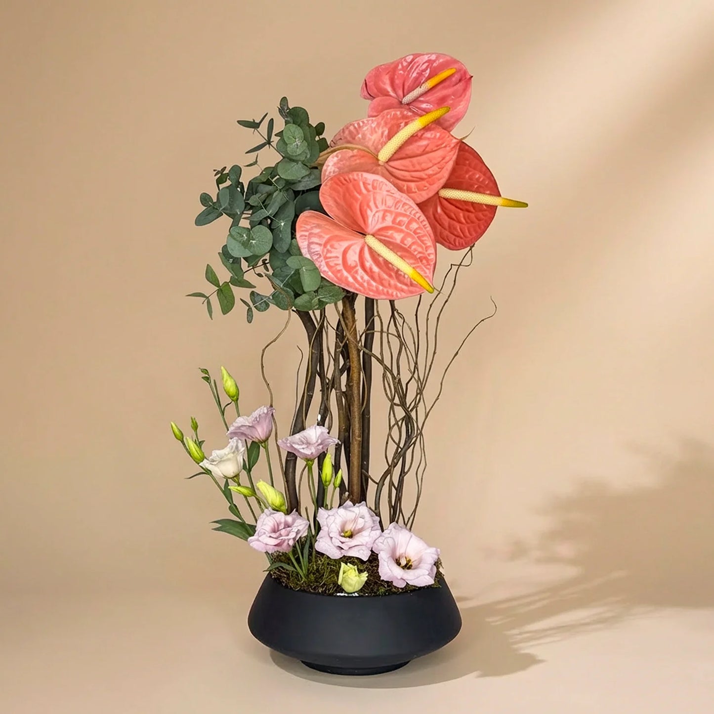 باقة أنثوريوم وردية أنيقة للأم