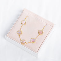 Blush Bloom Treasure: Elegant Floral Arrangement with Sterling Silver Bracelet