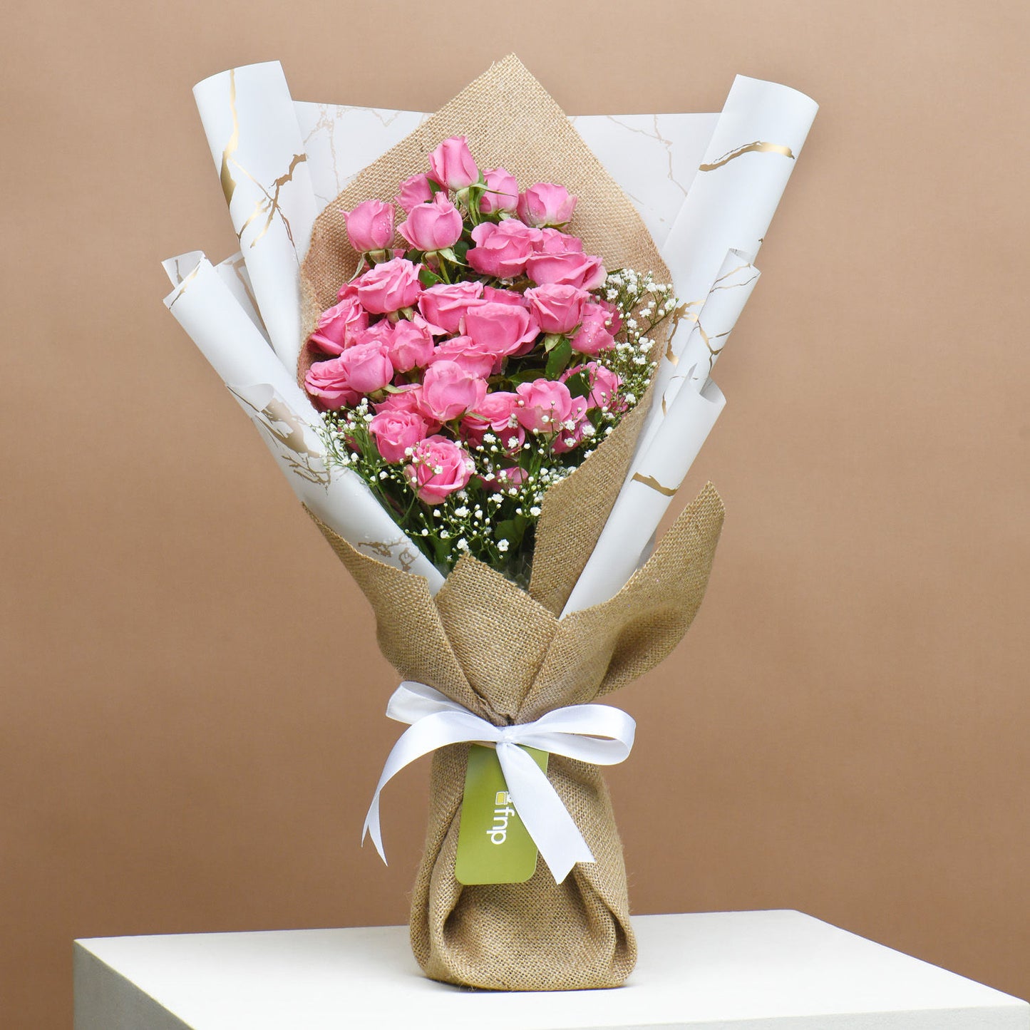 Elegant Blushing Beauty Pink Rose Bouquet