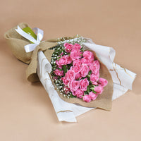 Elegant Blushing Beauty Pink Rose Bouquet