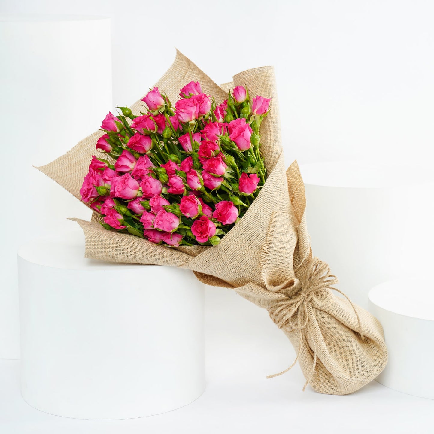 Exquisite Bold & Blooming Dark Pink Spray Roses Bouquet