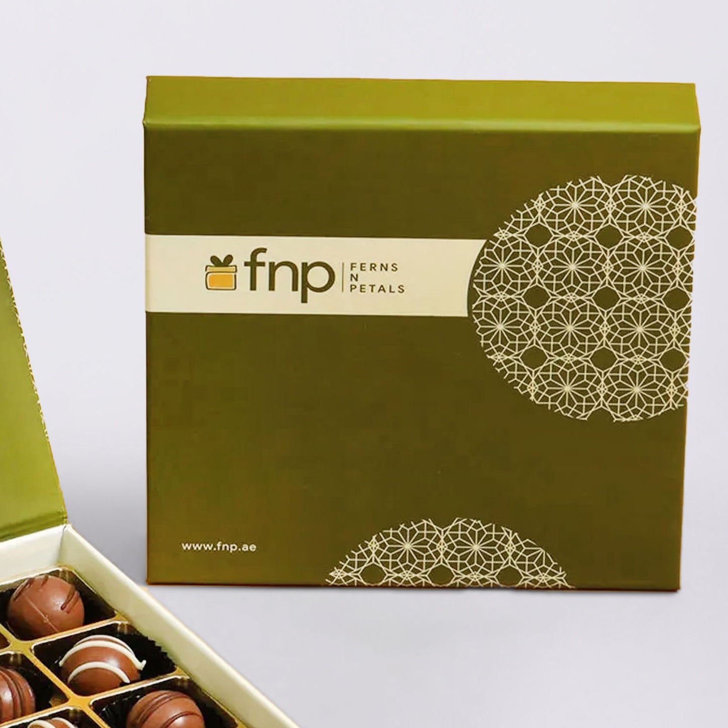 Exquisite Box of Gourmet Pistachio Belgian Chocolates - 16 Piece Set