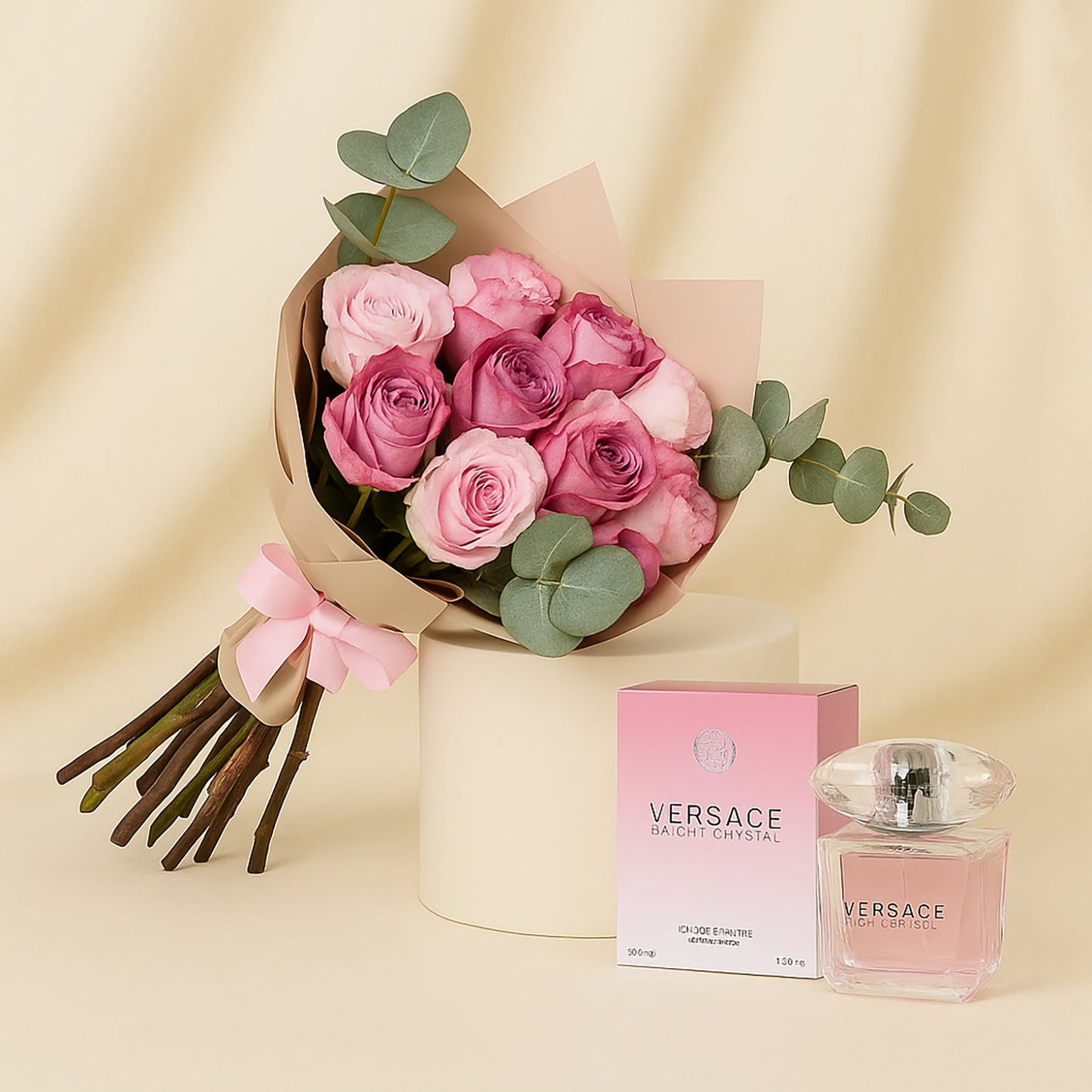 Rosy Elegance: Blooming Beauty with Versace Bright Crystal