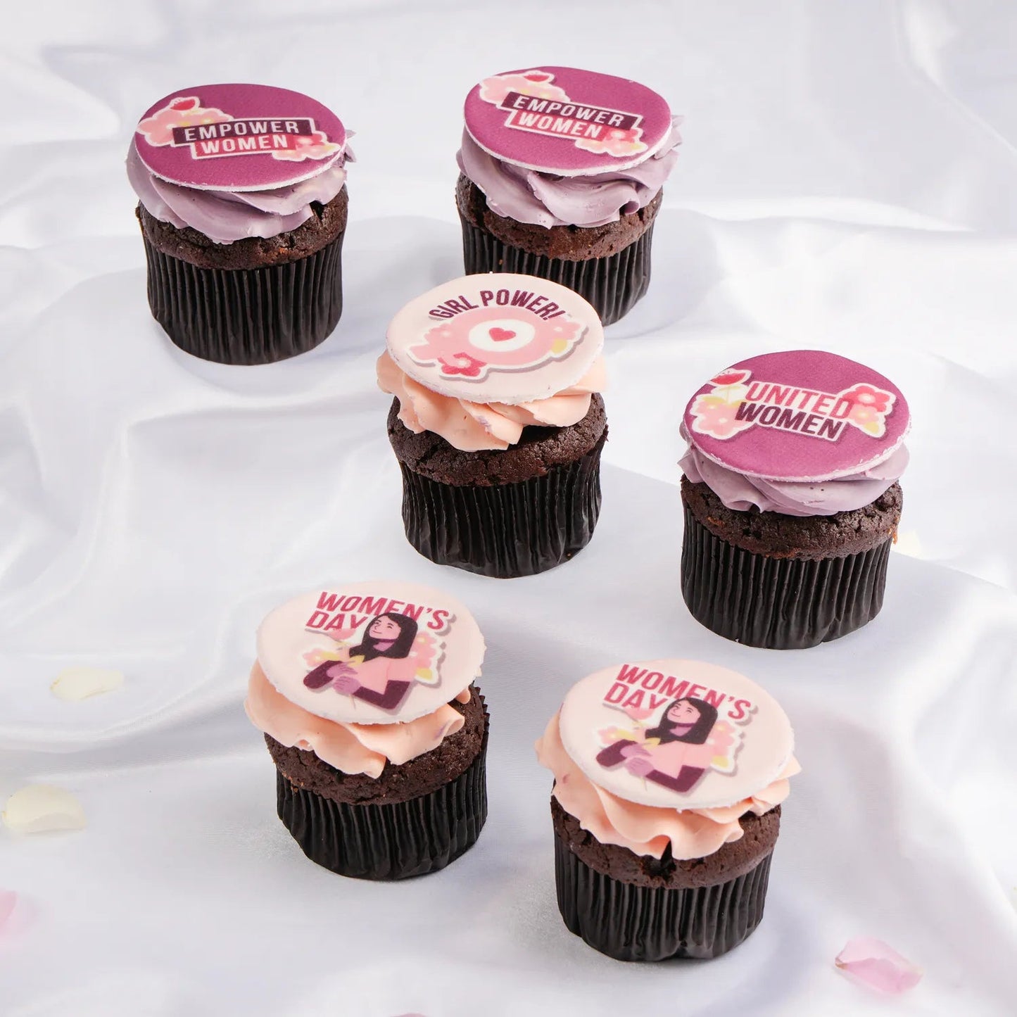 Celebrate Girl Power with Delicious Chocolate Cupcakes - Set of 6