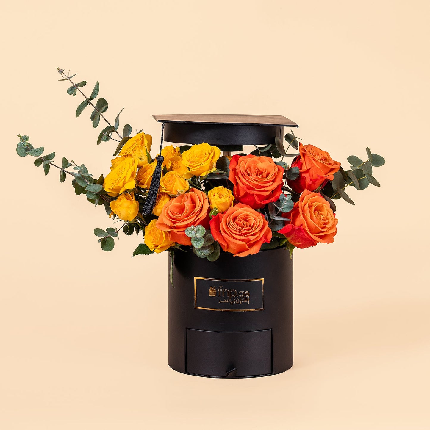 Luxurious Cheers to You Graduation Gift Box with Roses and Ferrero Rocher