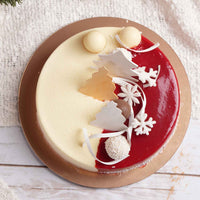 كعكة عيد الميلاد المخملية الحمراء - نصف كجم من البهجة