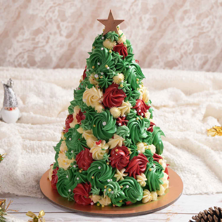 كيكة الشوكولاتة بشكل شجرة عيد الميلاد - مثالية للتجمعات الاحتفالية